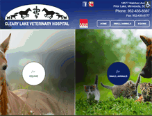 Tablet Screenshot of clearylakevets.com